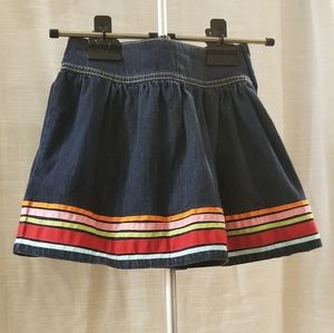 *3/$12 Gymboree Striped Denim Skirt.